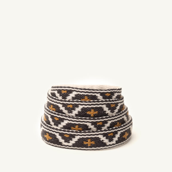 Ethnic style tubular jacquard ribbon